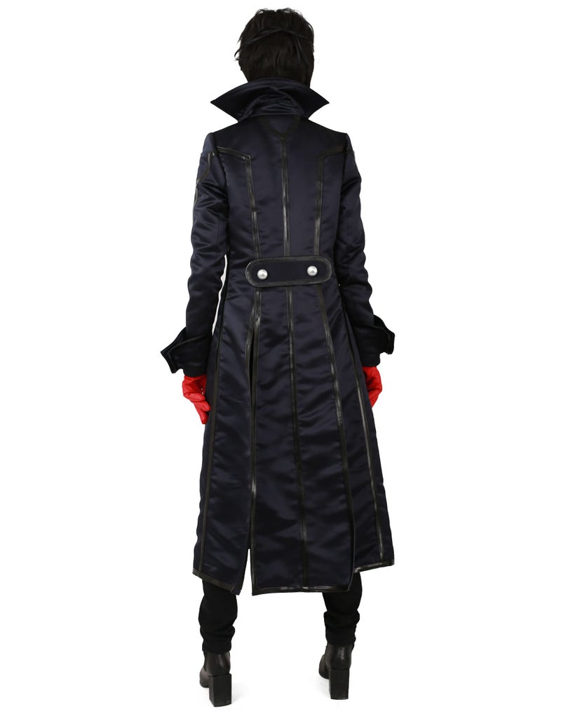 miccostumes Men's Costume Anime Thief Cosplay Black Ankle-length Tailcoat Shirt Gloves and Eye Covering (men m) - Image 2